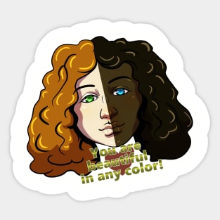 Black and white people Sticker